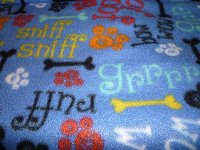 Grr Ruff Words on Blue